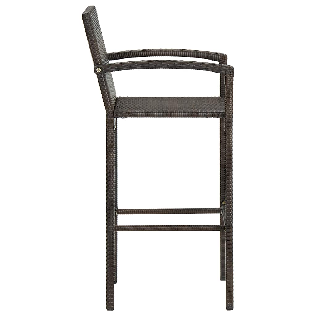 Garden Bar Set | Brown | PE rattan | Medium | Seats Many | Garden Bar Set