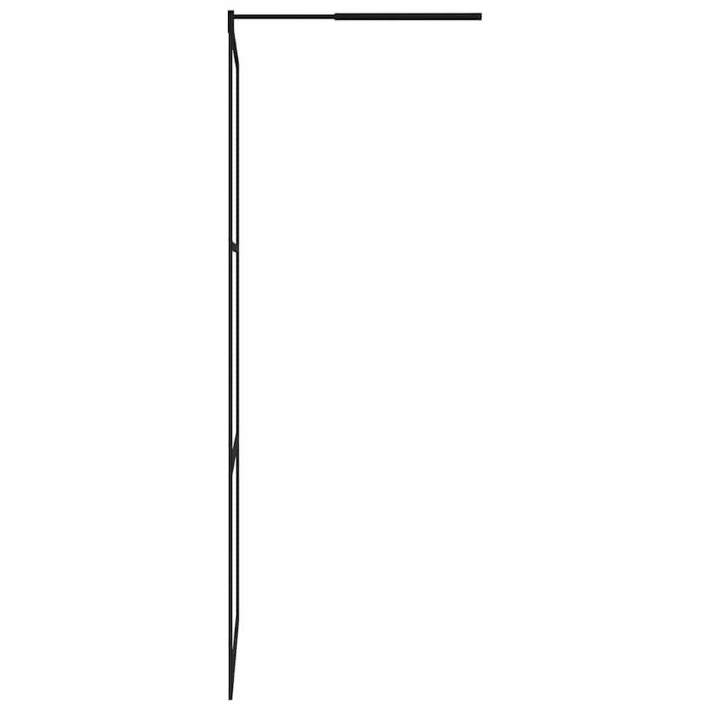 Shower walls Black 115 x 195 cm Glass and Aluminium