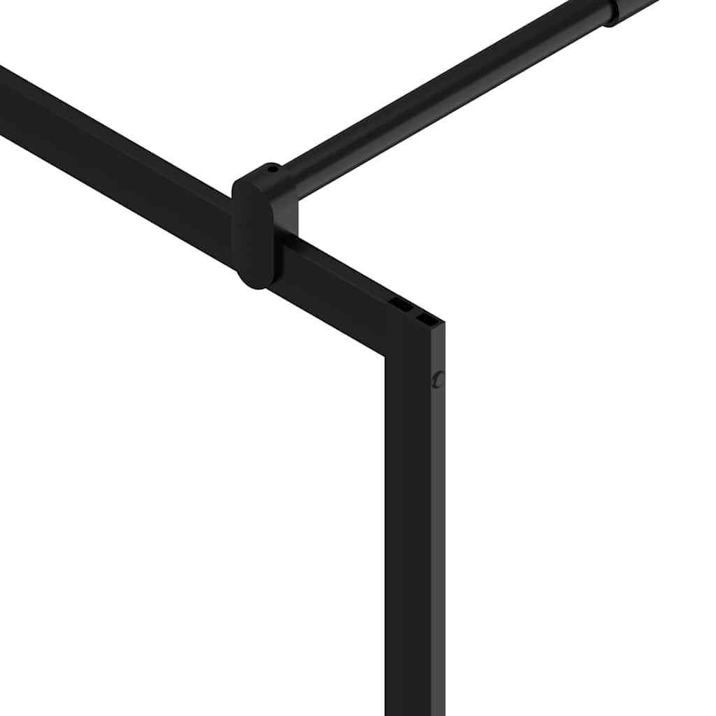 Shower walls Black 115 x 195 cm Glass and Aluminium