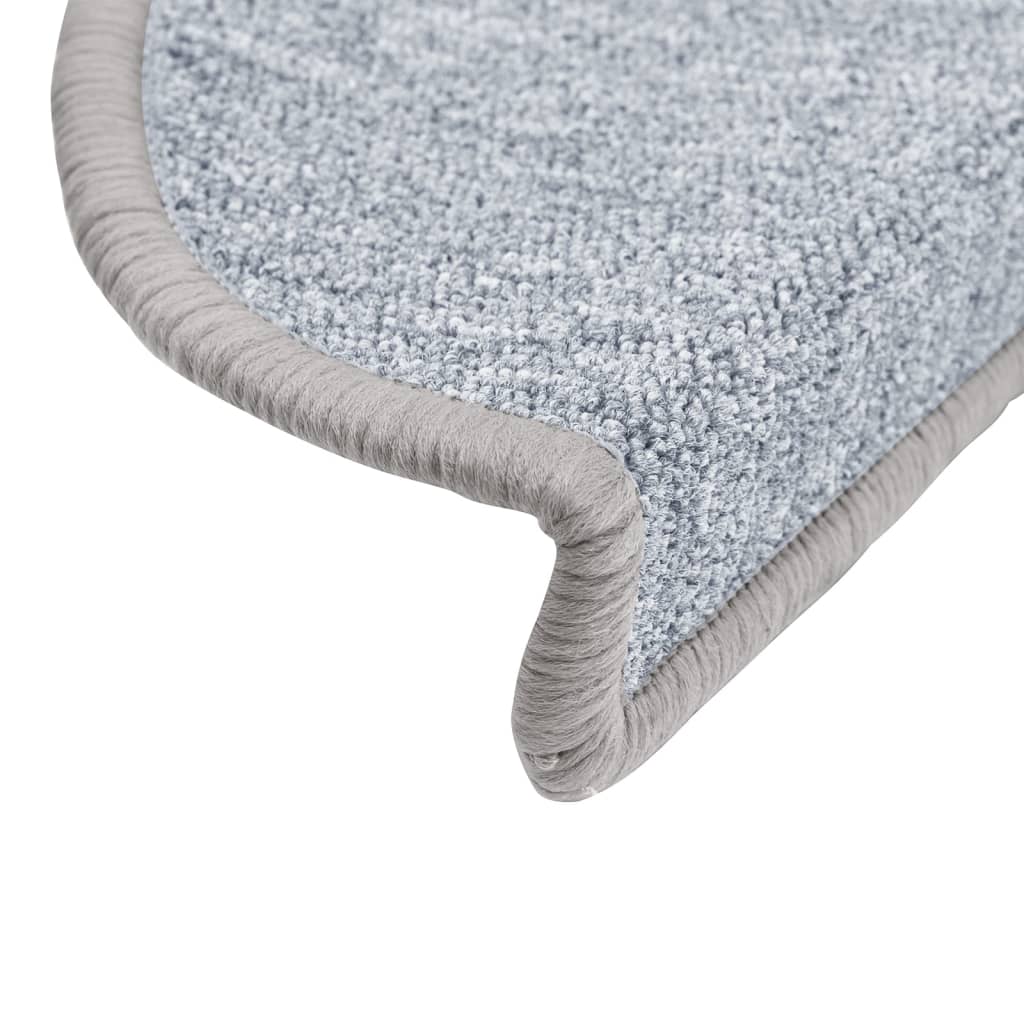 Stair mats 10 pcs 56 x 17 x 3 cm Non-Slip Light Grey