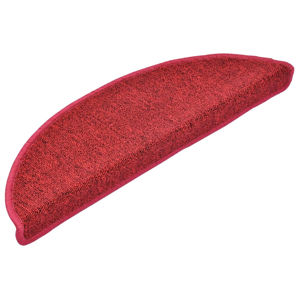 Stair mats 10 pcs 56 x 17 x 3 cm Non-Slip Red