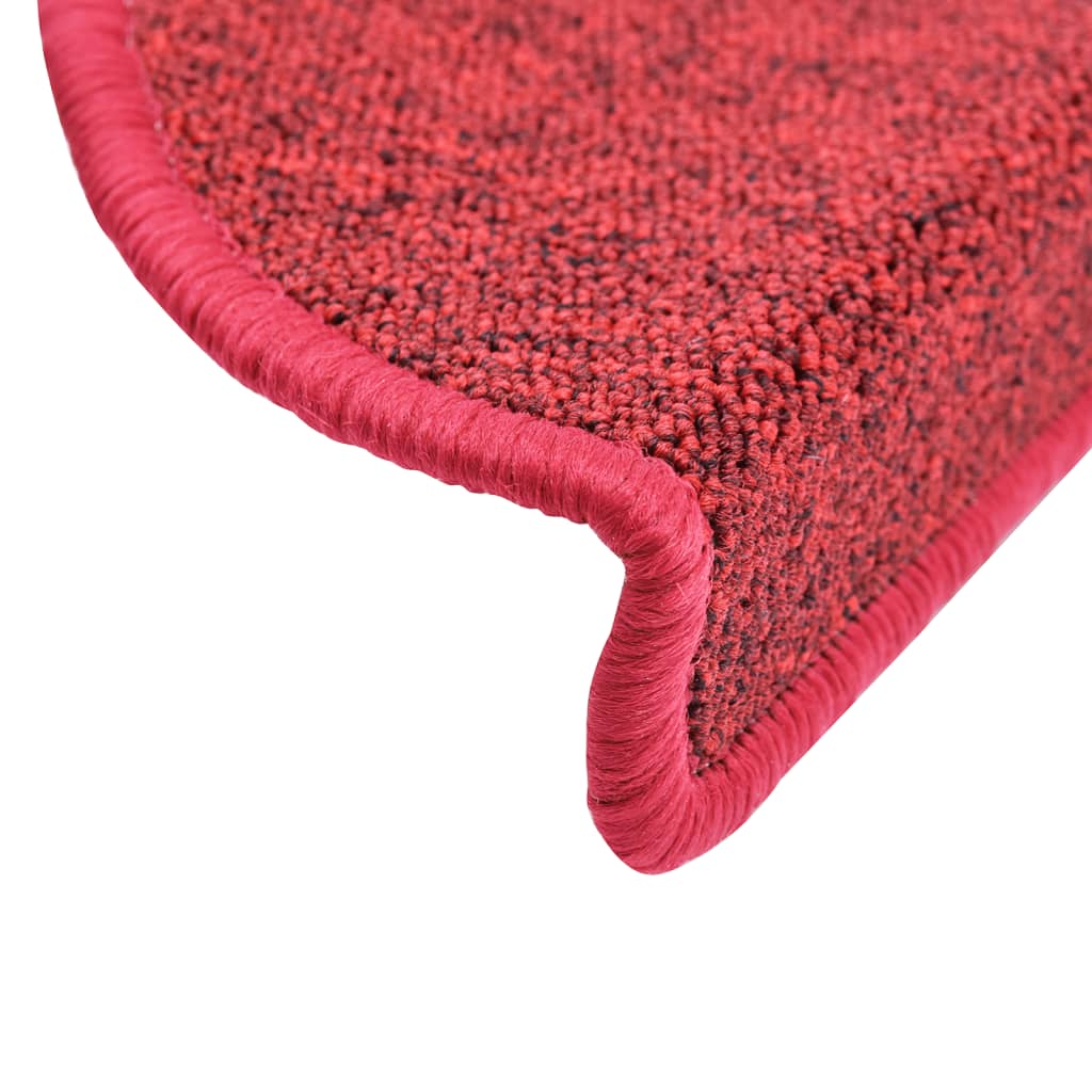 Stair mats 10 pcs 56 x 17 x 3 cm Non-Slip Red