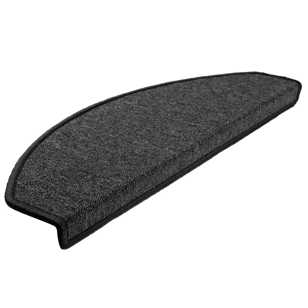 Stair mats 10 pcs 65 x 24 x 4 cm Non-Slip Anthracite