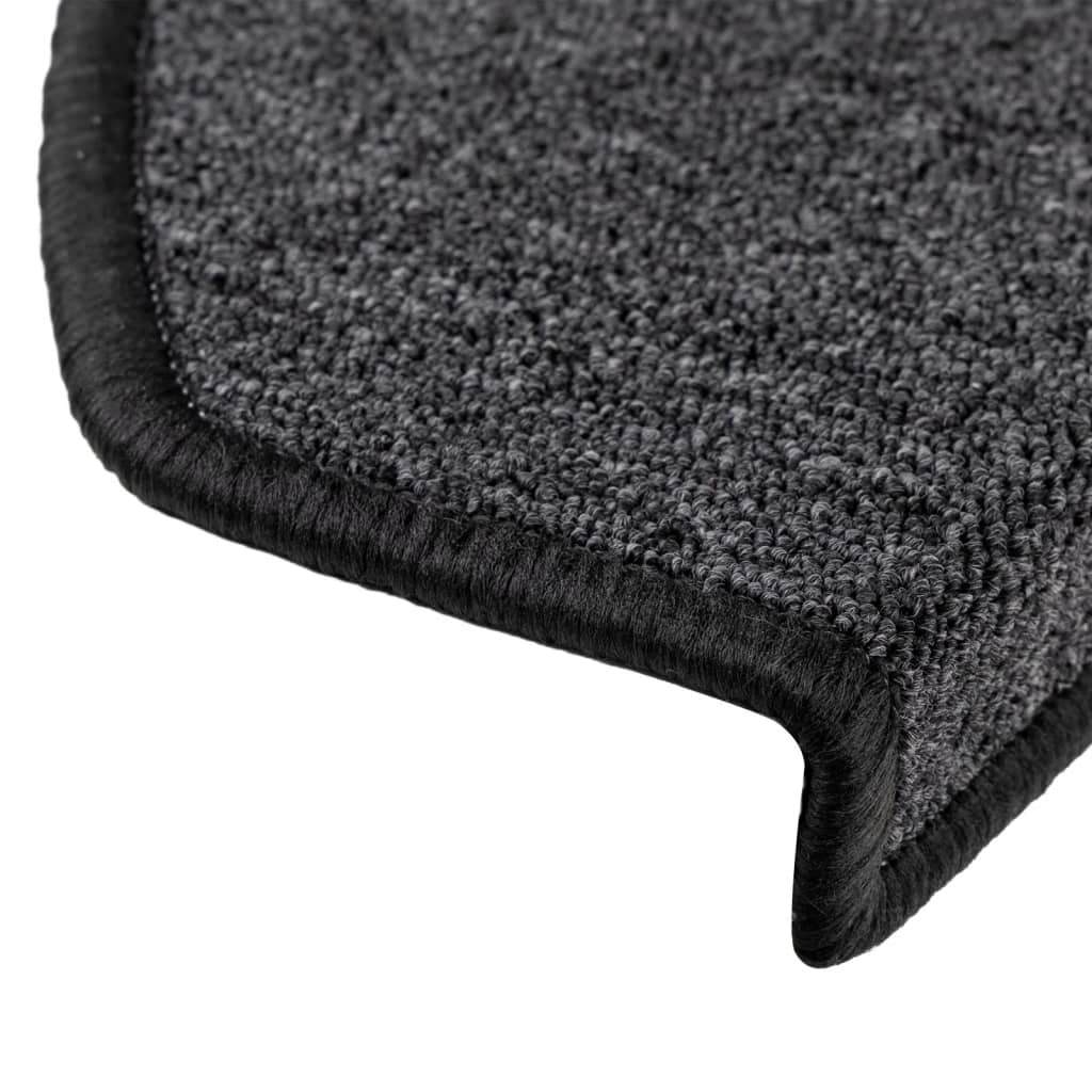 Stair mats 10 pcs 65 x 24 x 4 cm Non-Slip Anthracite