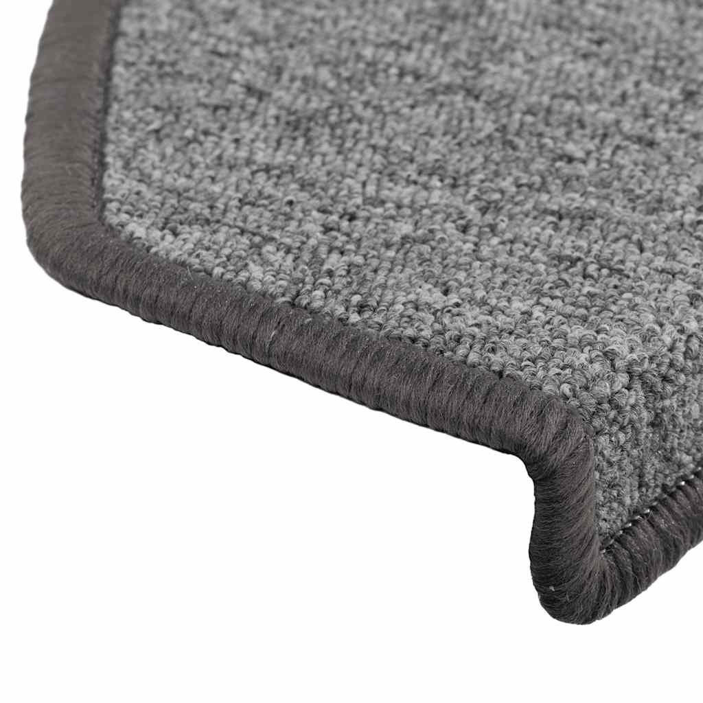 Stair mats 10 pcs 65 x 24 x 4 cm Non-Slip Dark Grey