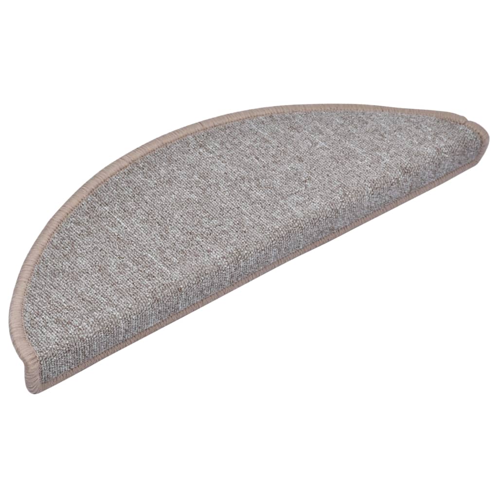 Stair mats 10 pcs 65 x 24 x 4 cm Light Brown