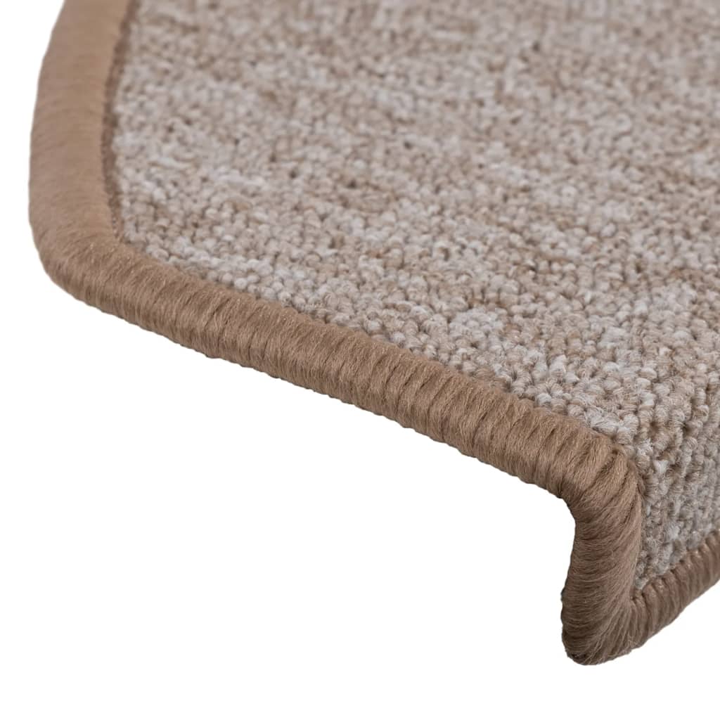 Stair mats 10 pcs 65 x 24 x 4 cm Light Brown