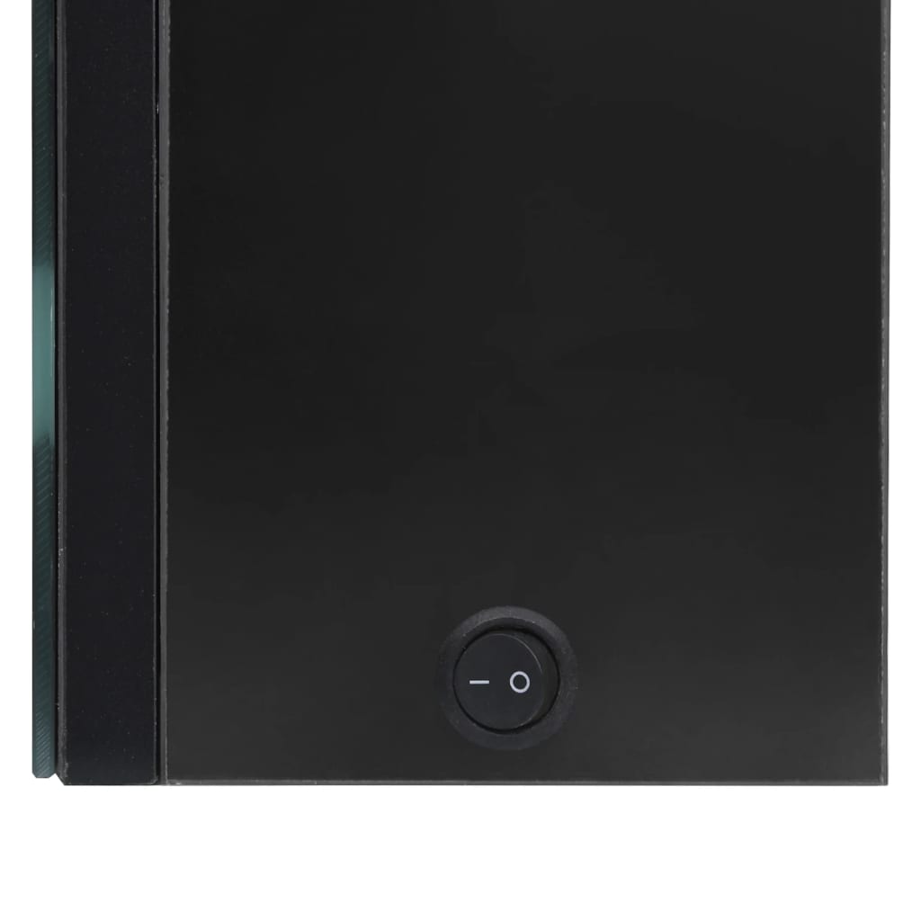 LED Bathroom Mirror Cabinet Shining Black 50x14x60 cm