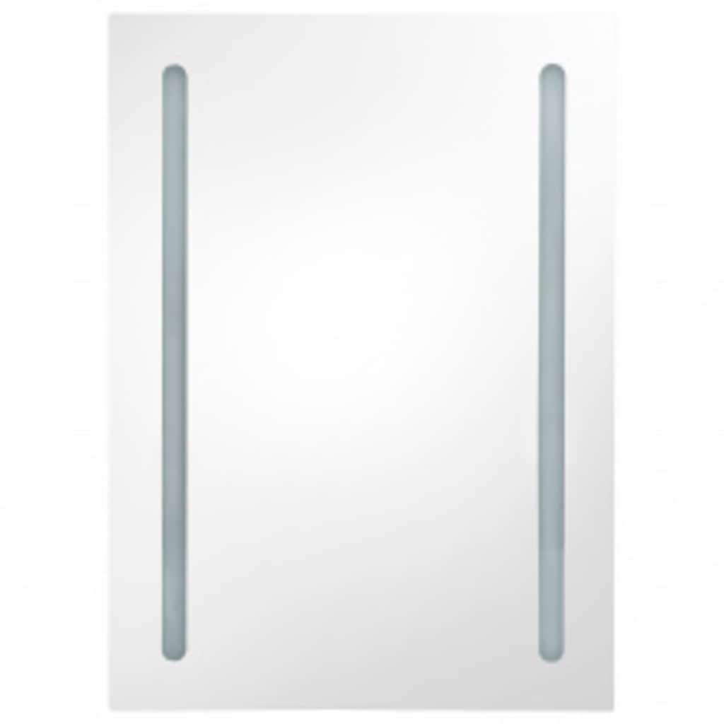 326495 vidaXL LED Bathroom Mirror Cabinet Concrete Grey 50x13x70 cm