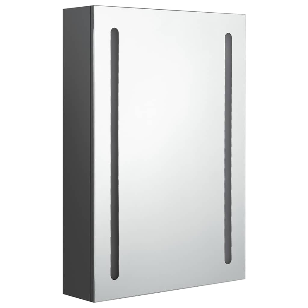 LED Bathroom Mirror Cabinet Grey 50x13x70 cm