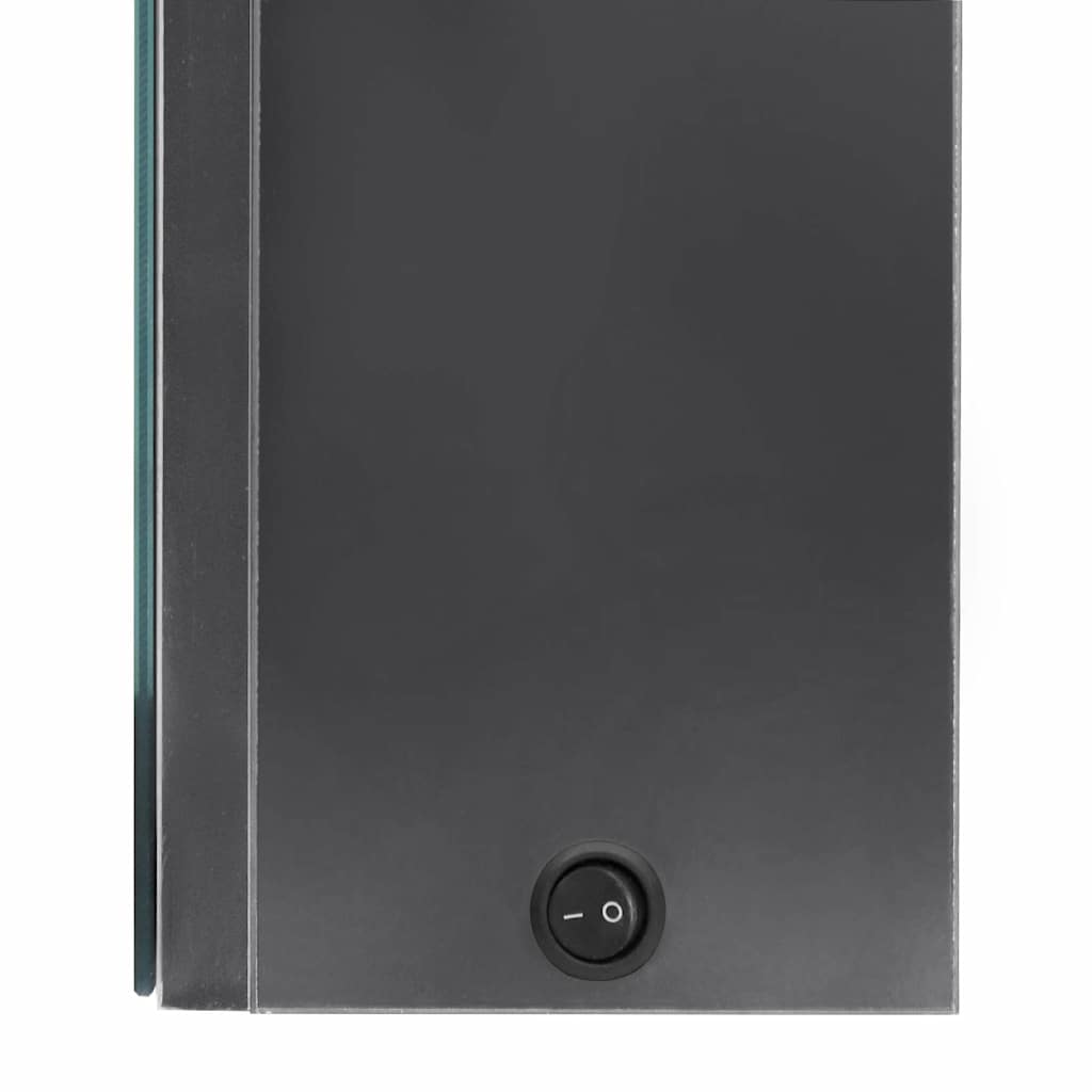 Bathroom Mirror Cabinet Glossy Grey 80 x 12 x 68 cm