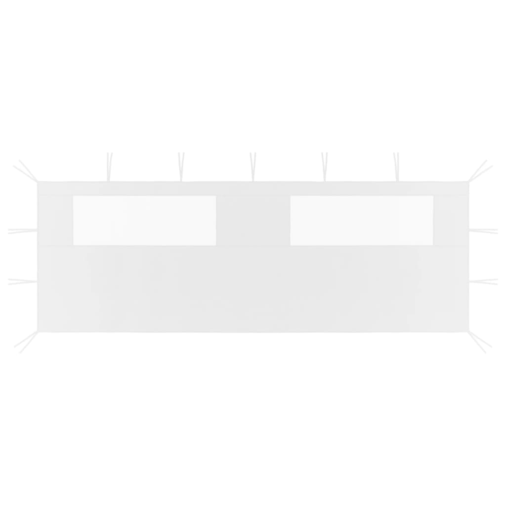 Gazebo Sidewall with Windows 6x2 m White