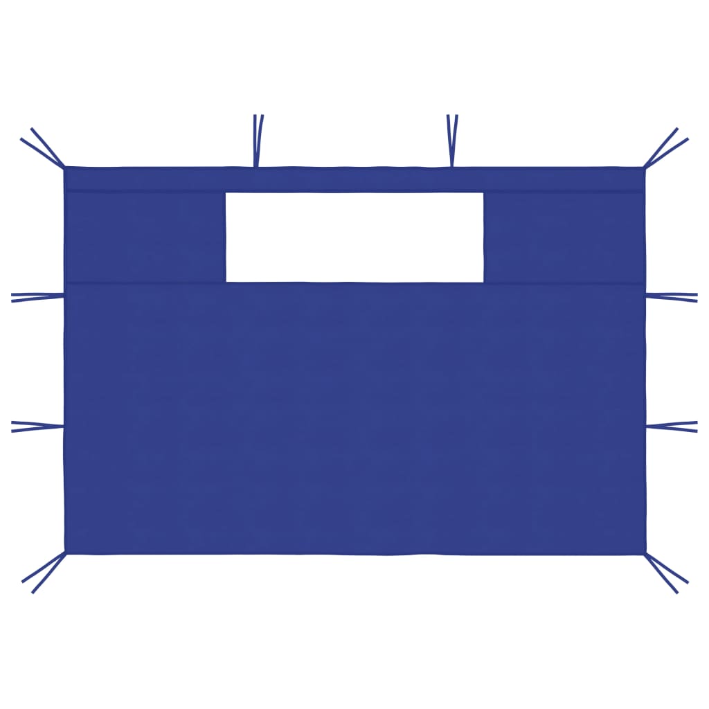 Gazebo Sidewalls with Windows 2 pcs Blue