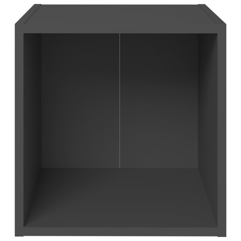 805506 vidaXL 4 Piece TV Cabinet Set Grey 37x35x37 cm Engineered Wood