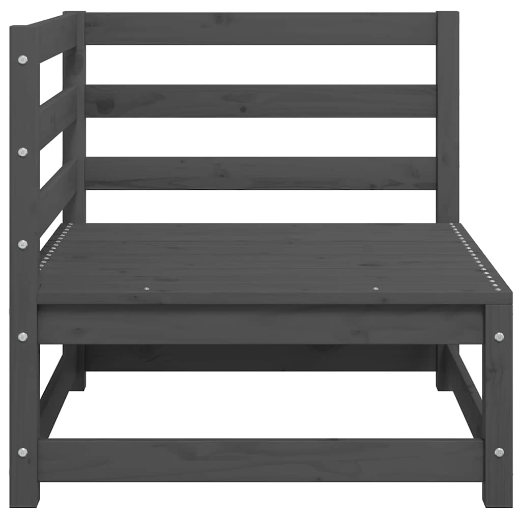 Corner Sofa | Grey | Solid pinewood | Medium |  Modular  | Corner Sofa