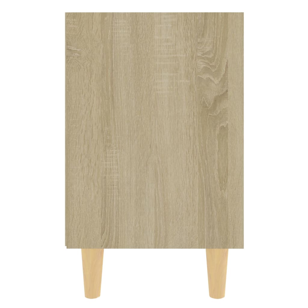 805786 vidaXL Bed Cabinets with Solid Wood Legs 2 pcs Sonoma Oak 40x30x50 cm