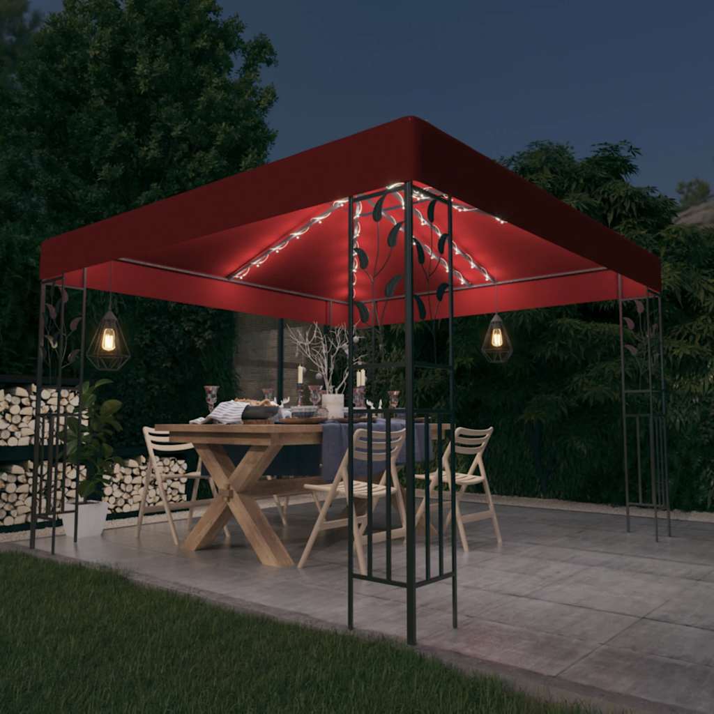 Gazebo | Wine Red | Powder-coated steel, polyester with PA coating