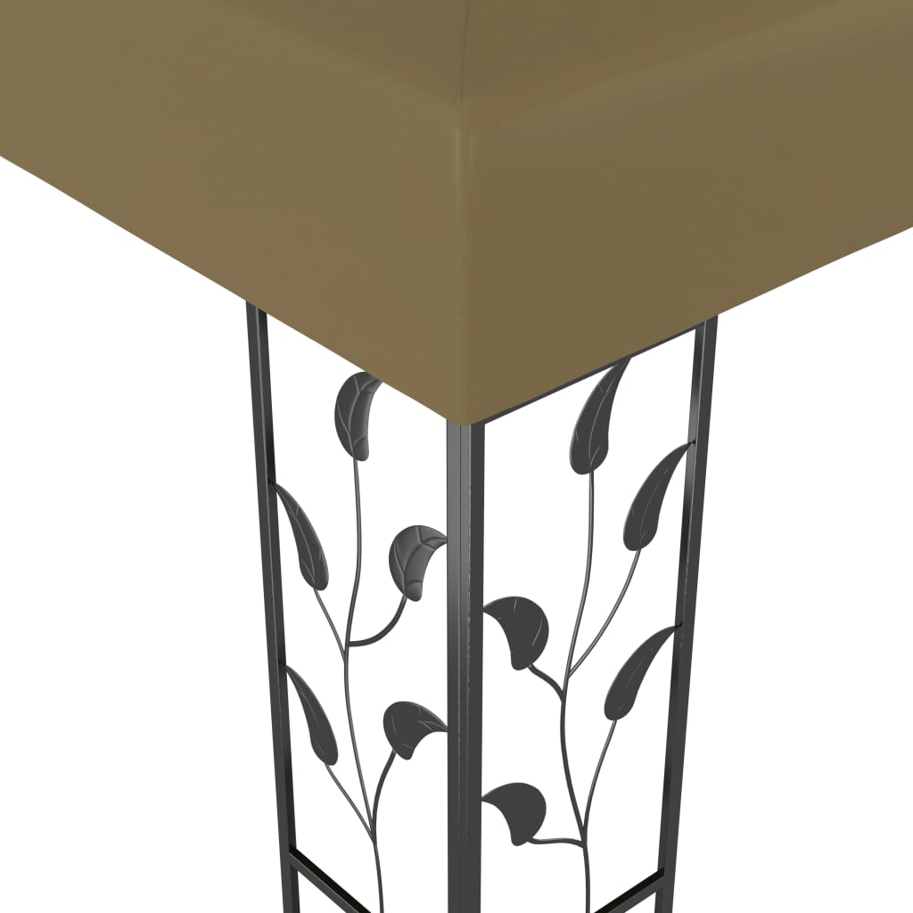 Gazebo | Taupe | Fabric with PA coating | 3x3 m | Decorative Inlays