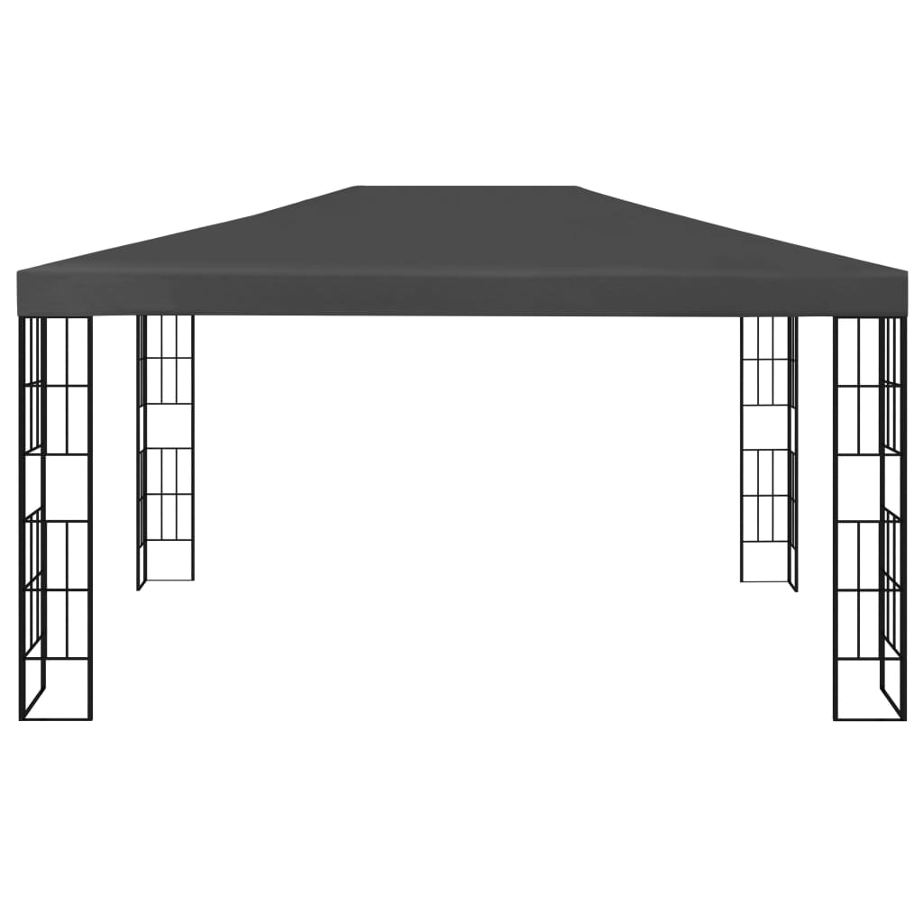 Gazebo | Anthracite and black | Fabric (100% polyester), Steel | Large