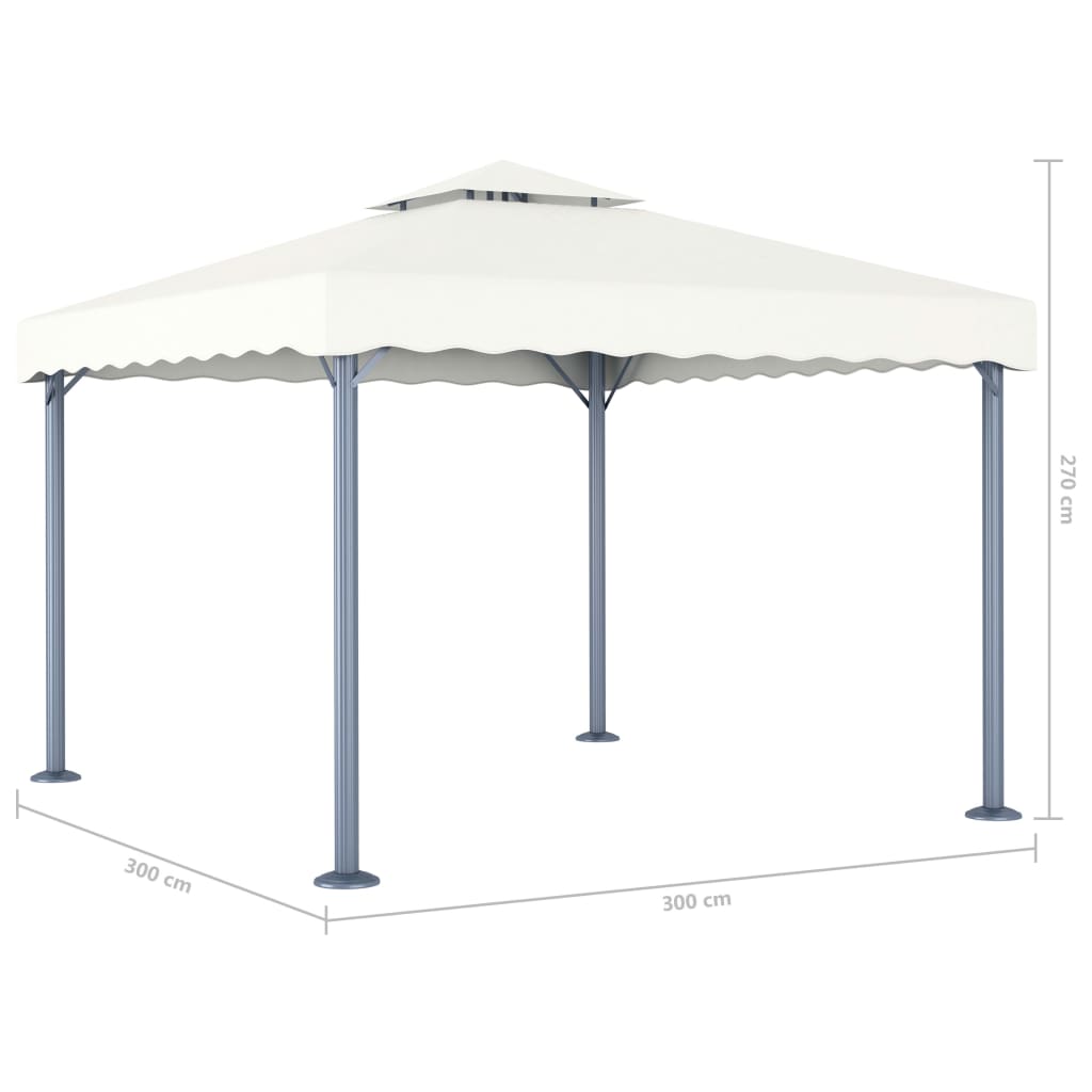 Gazebo | Cream | Aluminium | 300x300 cm | Seats Many | Gazebo | Square