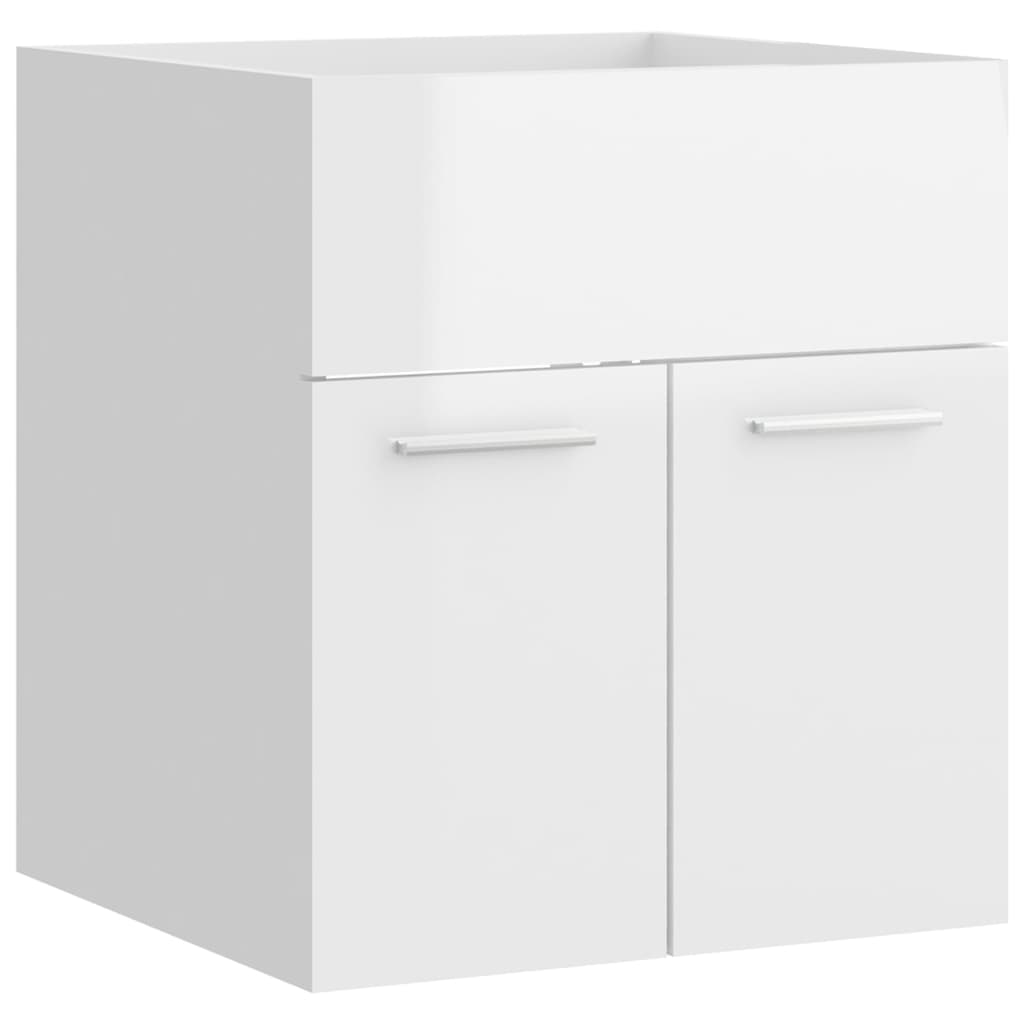 Bathroom Furniture Set | High gloss white | Engineered wood | Small