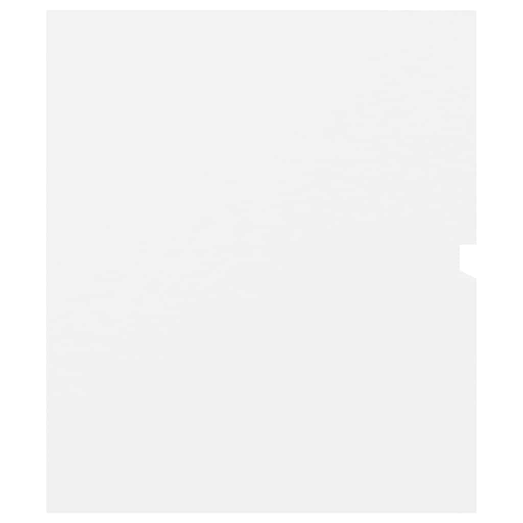 Sink Cabinet with Built-in Basin White Engineered Wood