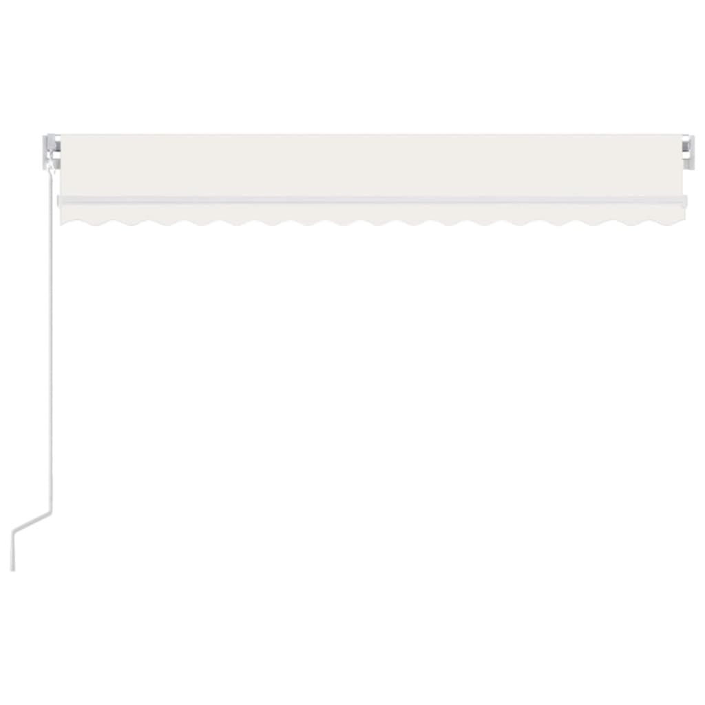 Retractable Awning Cream 450 x 300 cm Fabric and Aluminium
