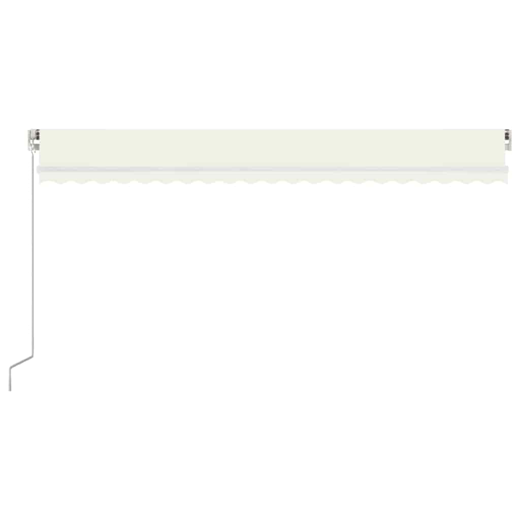 Retractable Awning Cream 500 x 300 cm Fabric and Aluminium