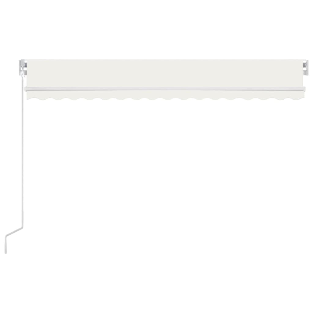 Retractable Awning Cream 400 x 350 cm Polyester and Aluminium