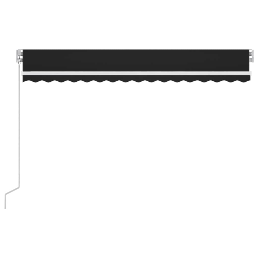 Retractable Awning Anthracite 450 x 350 cm Fabric and Aluminium