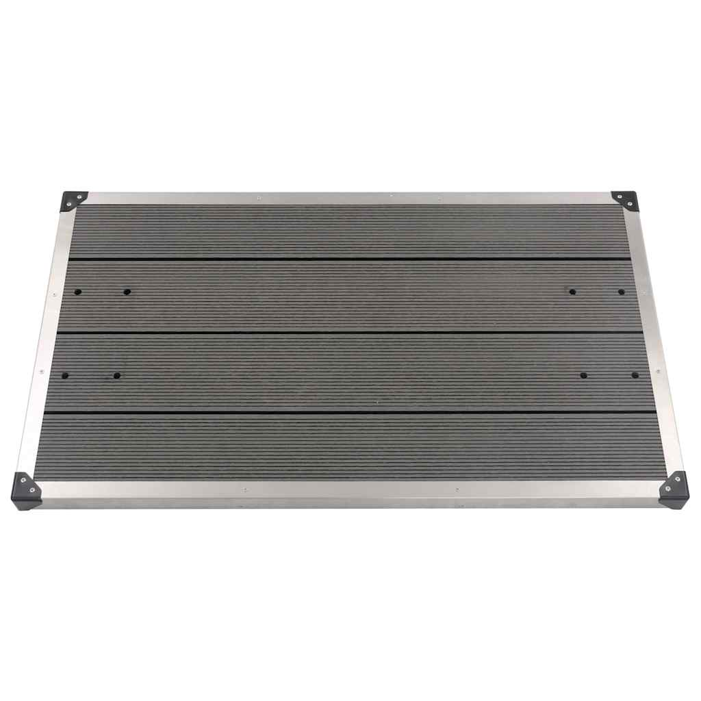 Garden Shower with Grey Base 220 cm Aluminium
