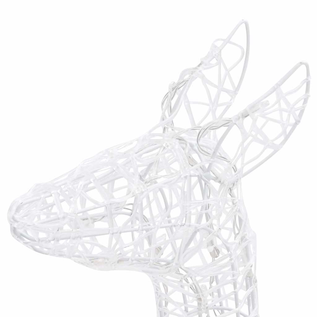 329790 vidaXL Acrylic Reindeer Family Christmas Decoration 160 LED Cold White