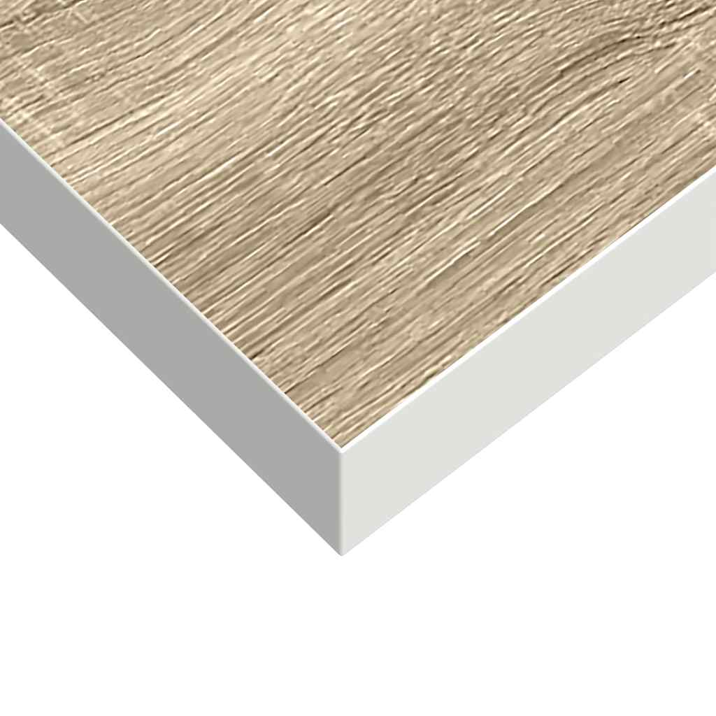 Floating Wall Shelf Oak and White 40x23.5x3.8 cm MDF