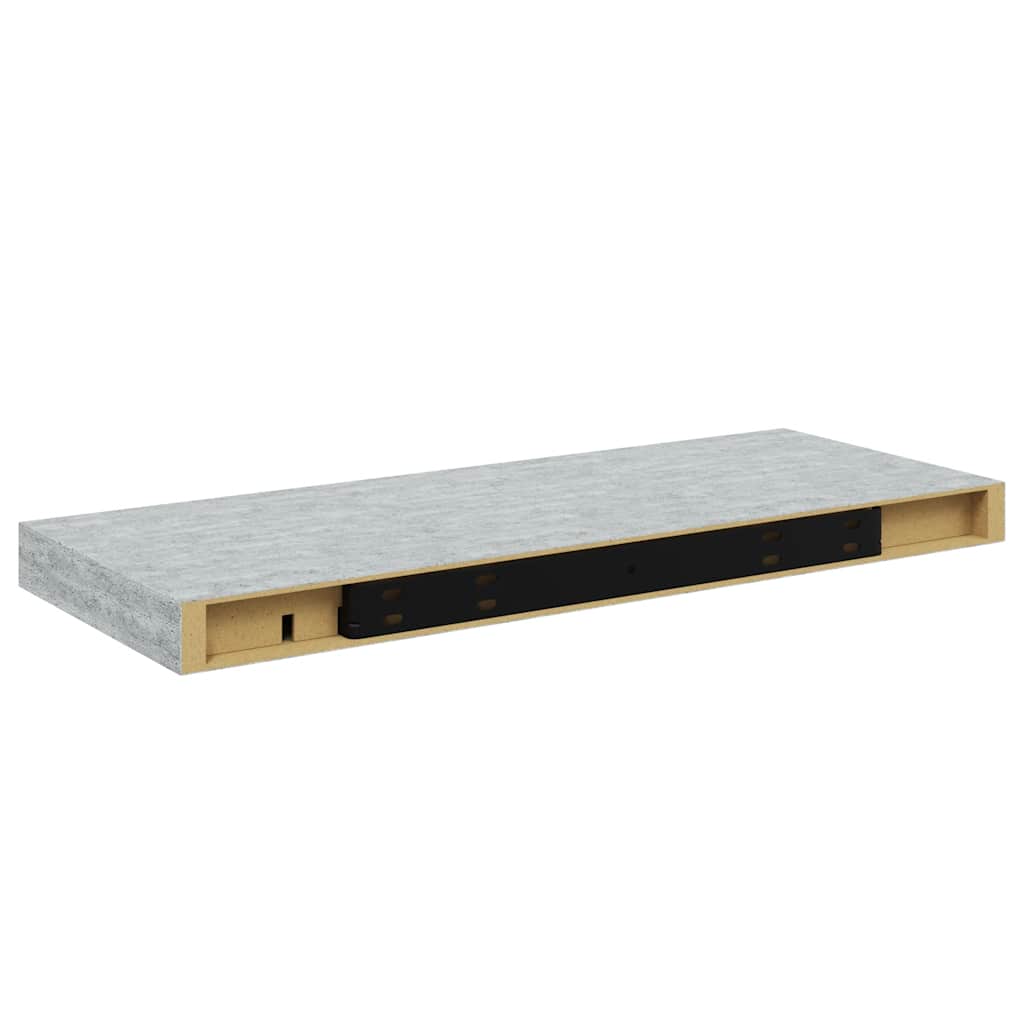 Floating Wall Shelf Concrete Grey 60x23.5x3.8 cm MDF