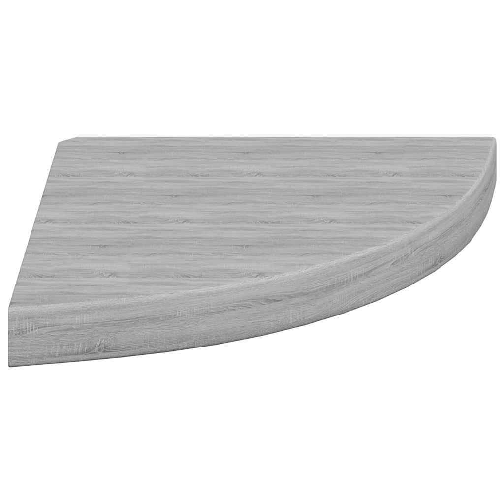 Wall Corner Shelves 4 pcs Concrete Grey 35x35x3.8 cm MDF