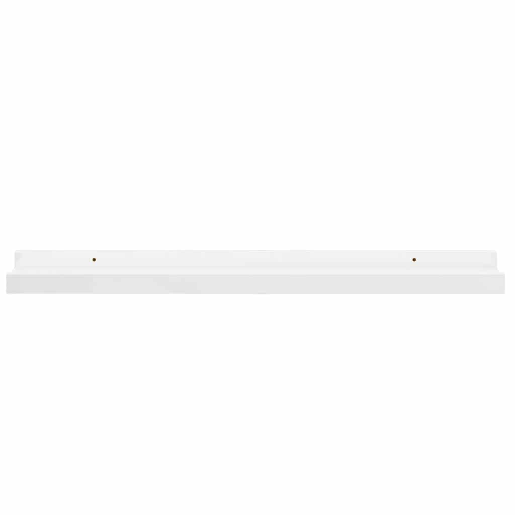 Wall Shelves 2 pcs High Gloss White 60x9x3 cm