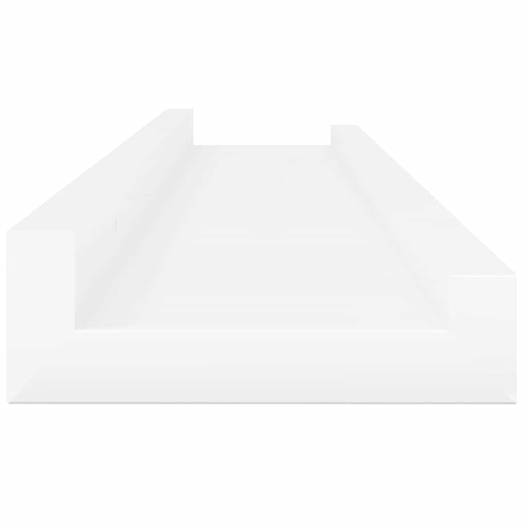 Wall Shelves 2 pcs High Gloss White 60x9x3 cm