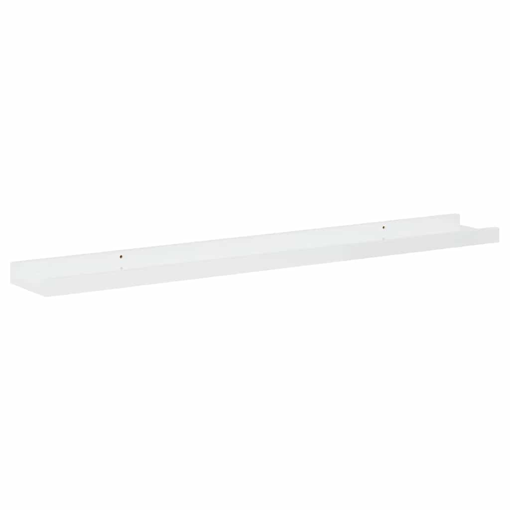 Wall Shelves 2 pcs High Gloss White 80x9x3 cm