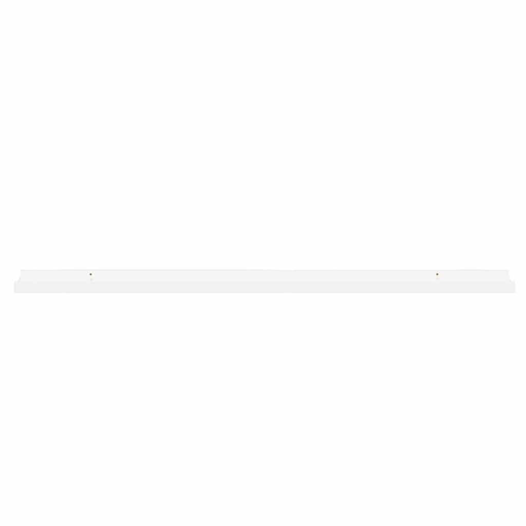 Wall Shelves 2 pcs High Gloss White 100x9x3 cm