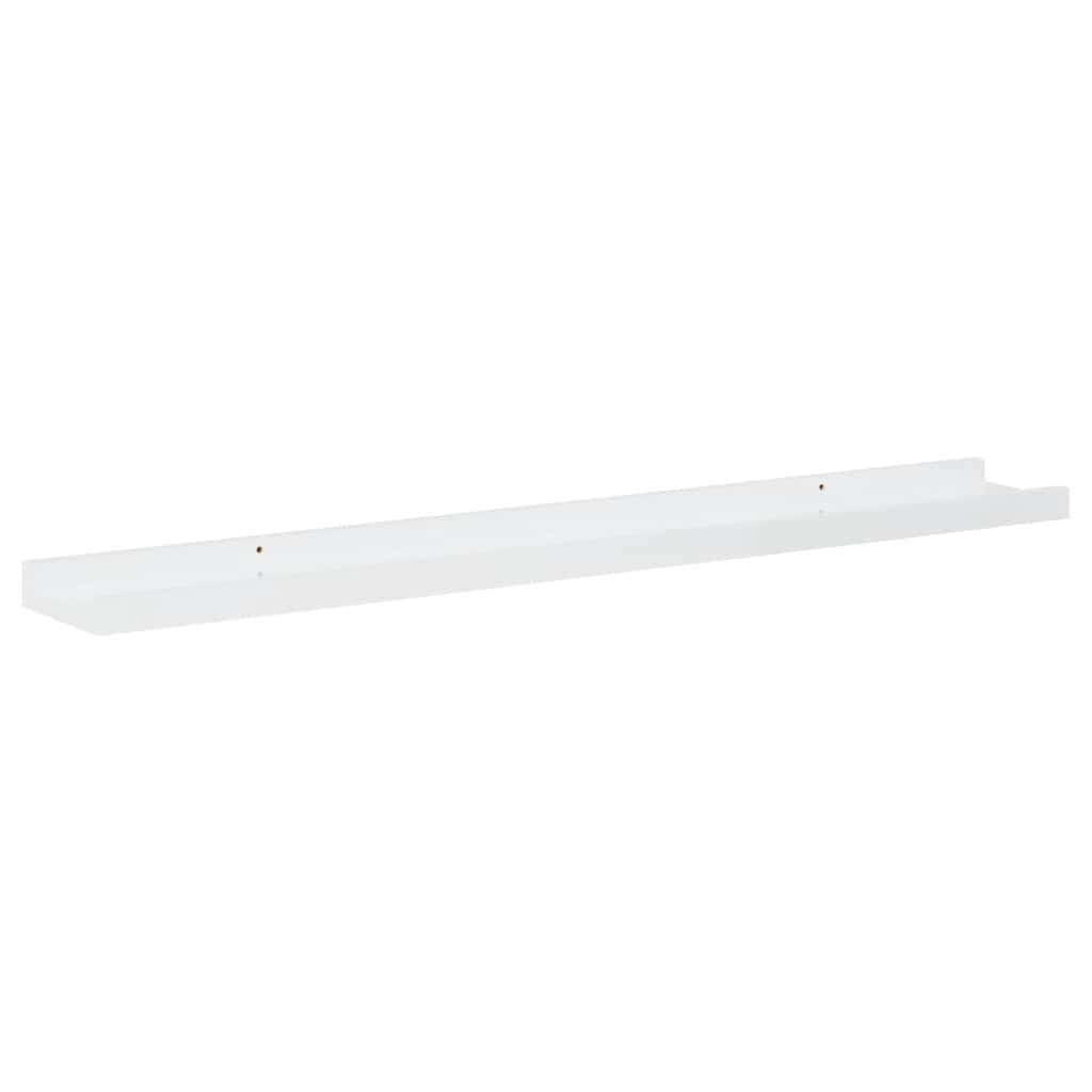 Wall Shelves 4 pcs High Gloss White 80x9x3 cm