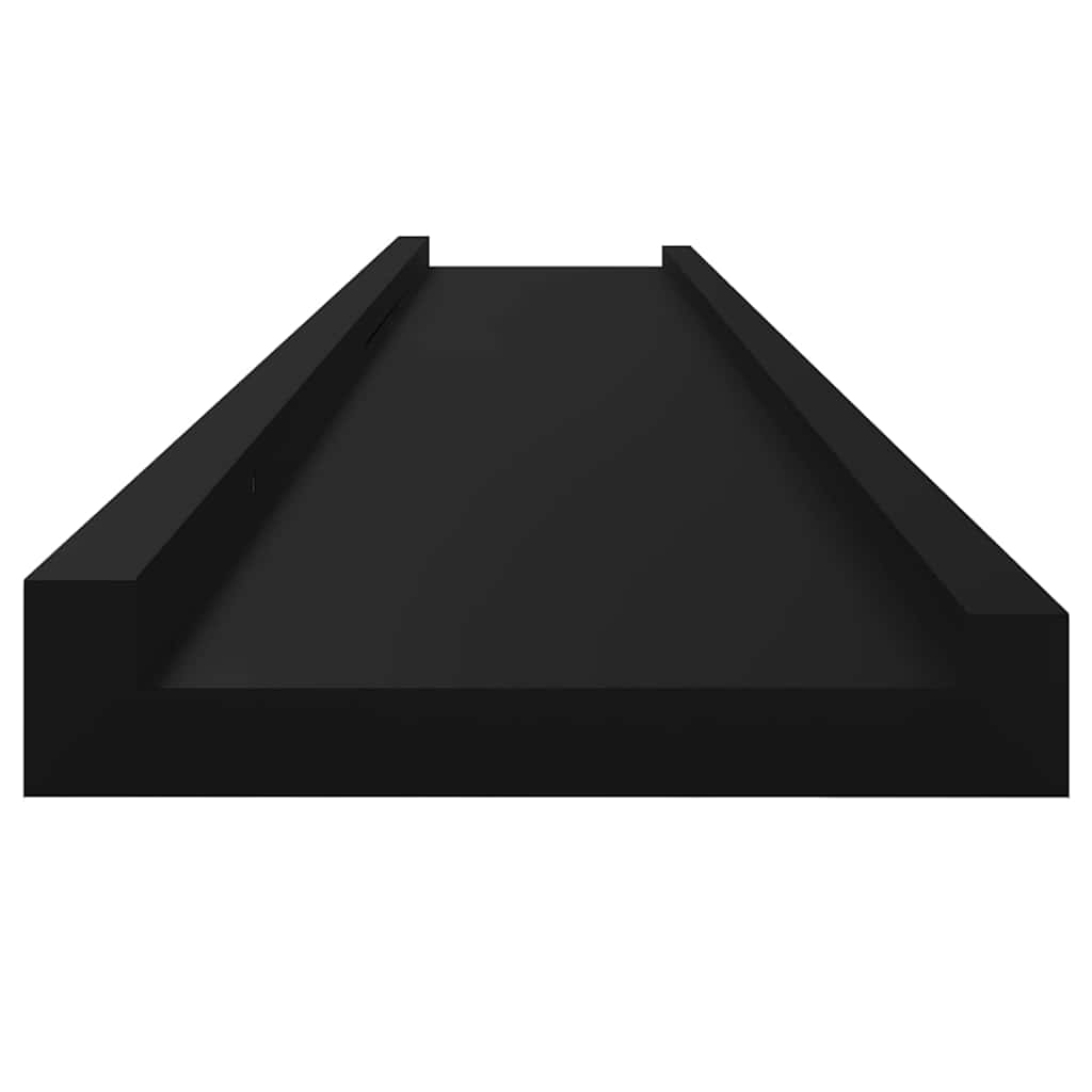 Wall Shelves 2 pcs Black 115x9x3 cm