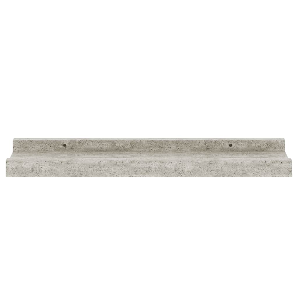 Wall Shelves 2 pcs Concrete Grey 40x9x3 cm