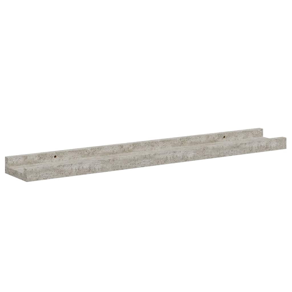 Wall Shelves 2 pcs Concrete Grey 60x9x3 cm