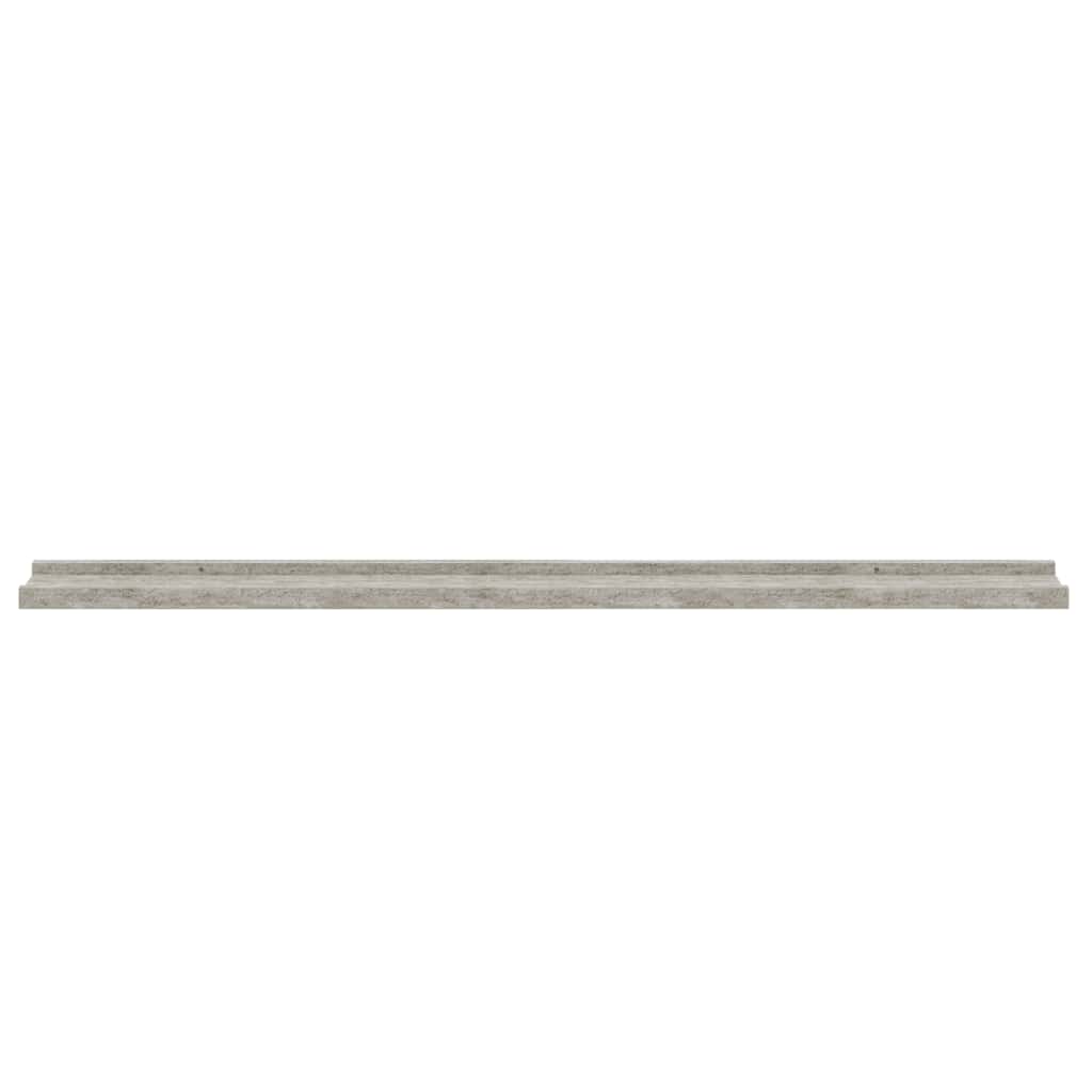 Wall Shelves 4 pcs Concrete Grey 100x9x3 cm