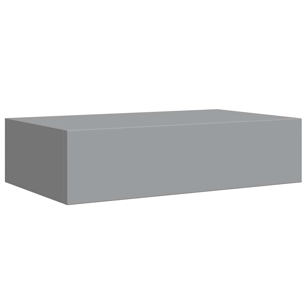 Wall-mounted Drawer Shelves 2 pcs Grey 40x23.5x10cm MDF
