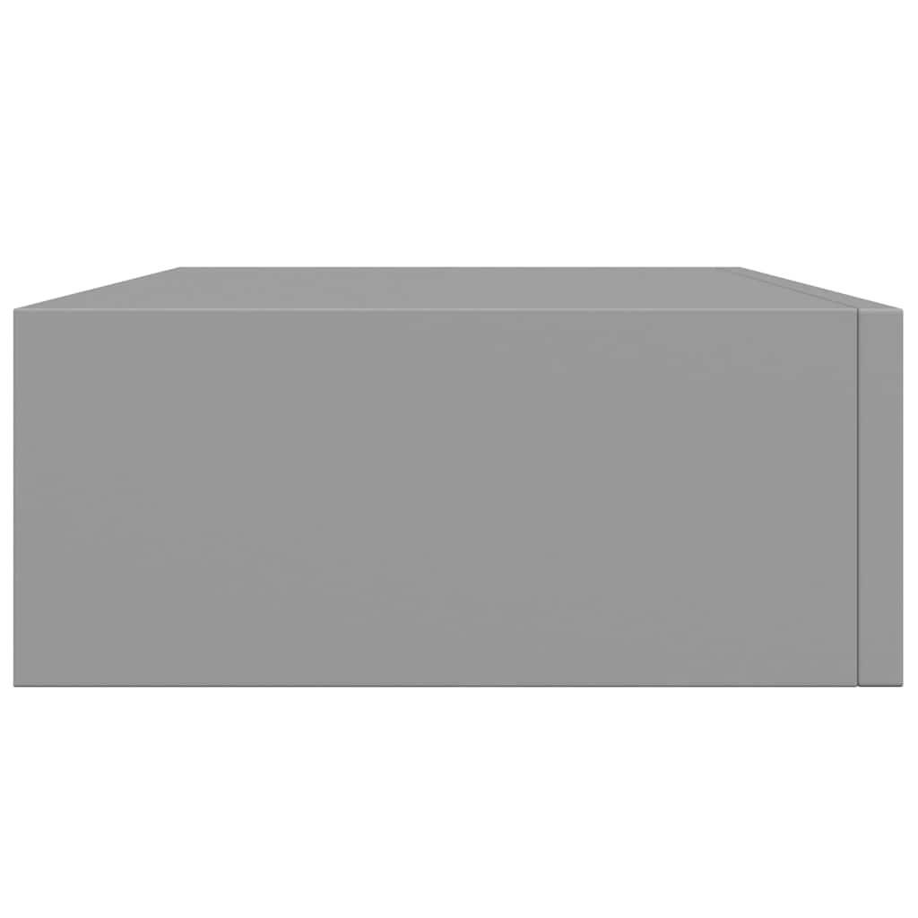 Wall-mounted Drawer Shelves 2 pcs Grey 40x23.5x10cm MDF