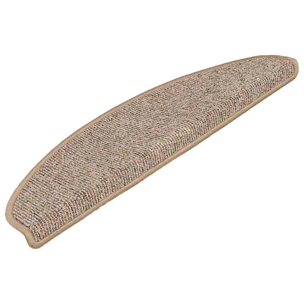 Stair Mats 15 pcs 65x21x4 cm Brown Half Round Large