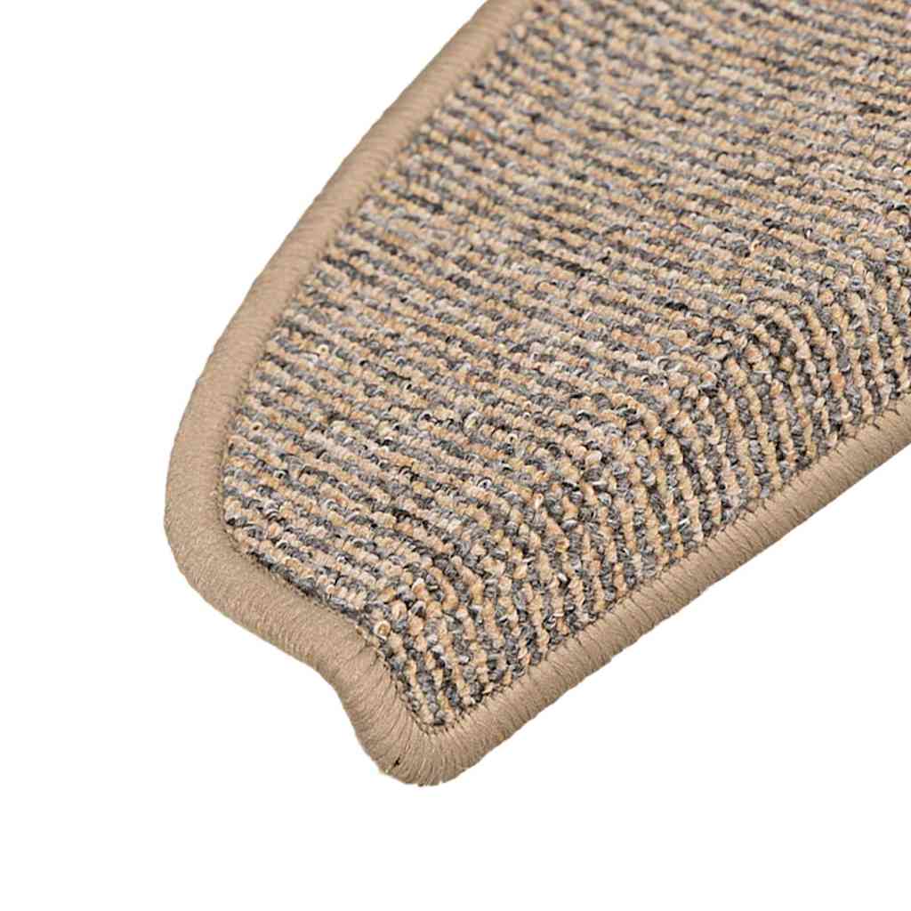 Stair Mats 15 pcs 65x21x4 cm Brown Half Round Large
