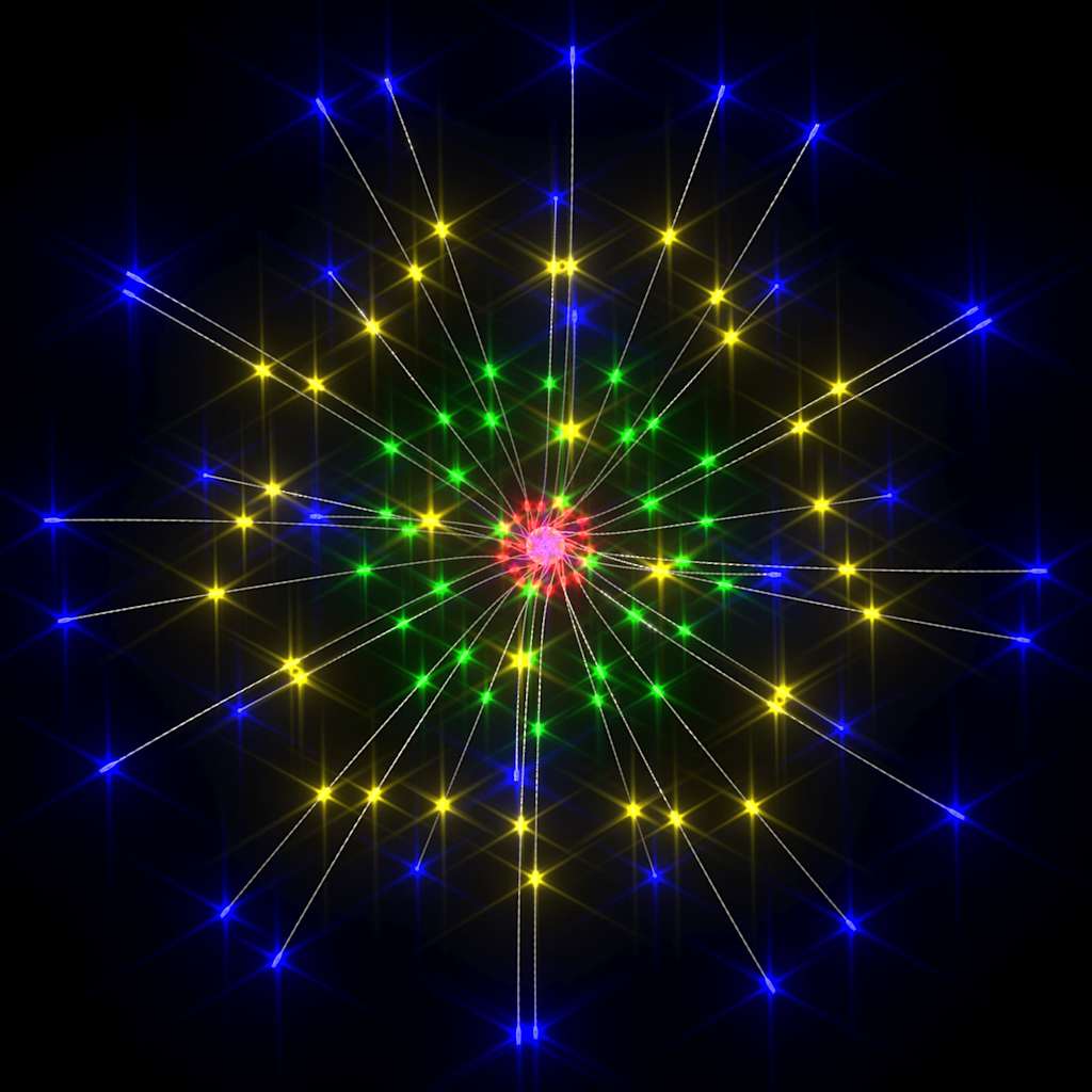 Christmas Firecrack Lights 2pcs Multicolour 20 cm 280 LEDs