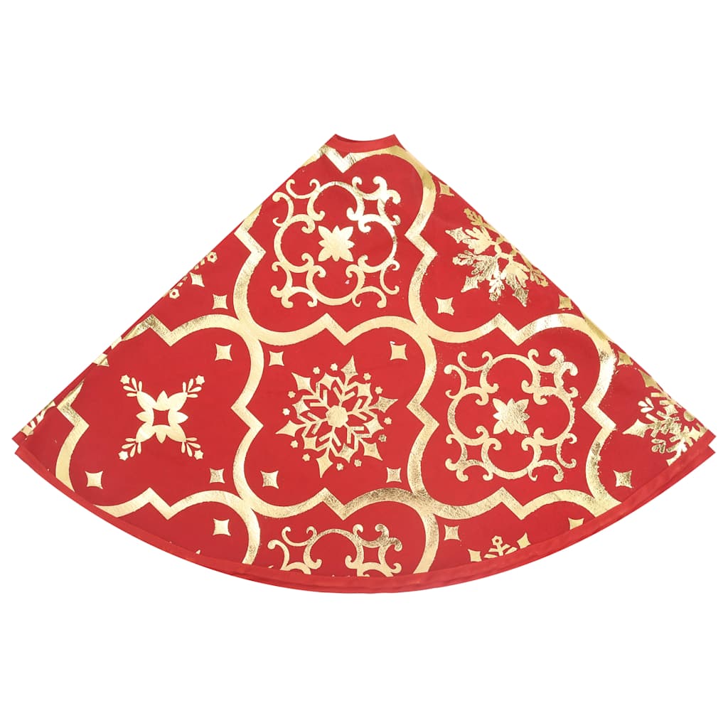330277 vidaXL Luxury Christmas Tree Skirt with Sock Red 150 cm Fabric